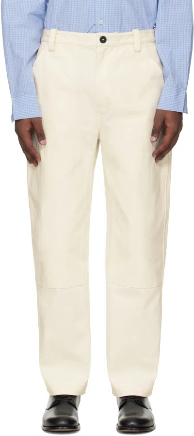 Studio Nicholson X Aaron Levine Collaboration Denver Casual Trousers In Neutral