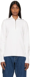 Studio Nicholson White Auguste Sweater In Milk