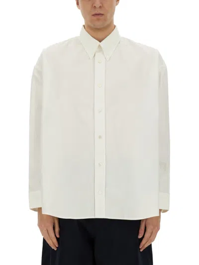 Studio Nicholson White Button-down Shirt With Classic Collar