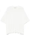 Studio Nicholson Jersey - Branded Easy Fit Ss T-shirt White Relaxed Fit T-shirt - Piu In White