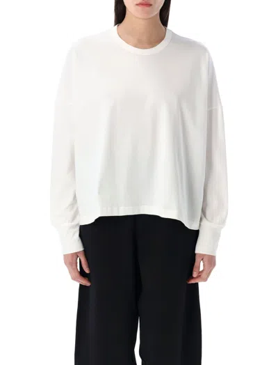 Studio Nicholson White Crewneck Long Sleeve T-shirt