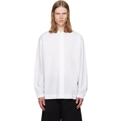 Studio Nicholson White Karst Shirt In Optic White