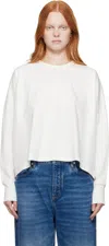 Studio Nicholson White Loop Long Sleeve T-shirt In White