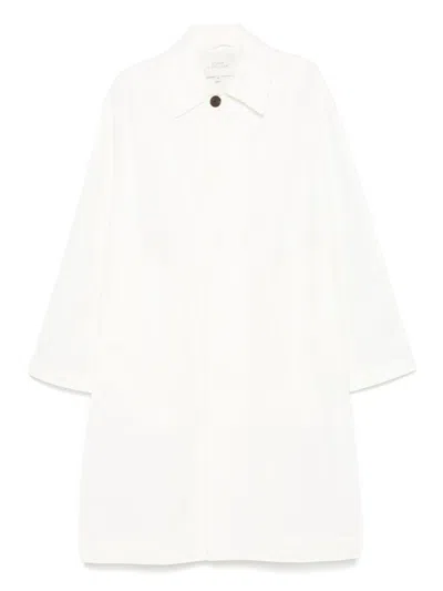 Studio Nicholson White Nylon And Cotton Blend Coat