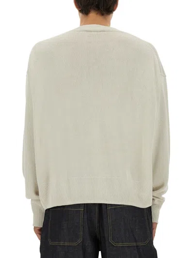 Studio Nicholson White Paper Sweater Sweaters In Neutral