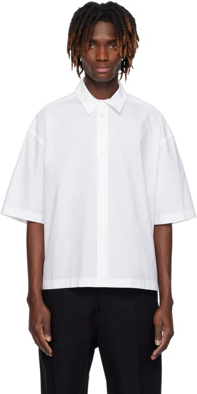 Studio Nicholson White Sanko Shirt In Optic White