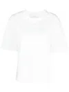 Studio Nicholson White Solid Crew Neck T-shirt In White