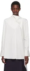 Studio Nicholson White Utah Blouse In Black/white