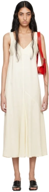 Studio Nicholson White Wylie Maxi Dress In Parchment