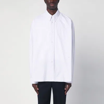 Studio Nicholson White/lilac Cotton Button-down Shirt In Pink