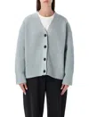 Studio Nicholson Whitt Merino Wool Cardigan In Gray