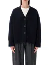 Studio Nicholson Whitt Merino Wool Cardigan In Black