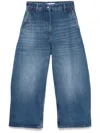 Studio Nicholson Wide Crop Denim In Blue