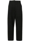 Studio Nicholson Wide Leg Cropped Trousers In Blue