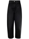 Studio Nicholson Wide Leg Denim Jeans With Belt Loops In Black