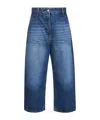 Studio Nicholson Blue Denim Chalco Cropped Jeans In Blue