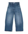 Studio Nicholson Wide Crop Denim Clothing In Blue