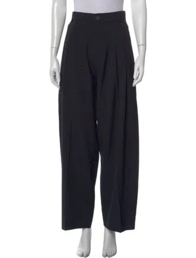 Pre-owned Studio Nicholson Wide Leg Pants In Black