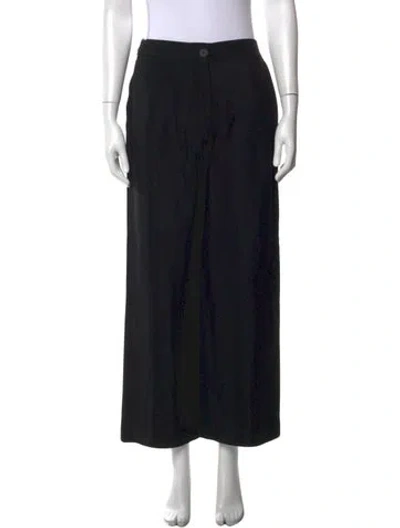 Pre-owned Studio Nicholson Wide Leg Pants In Black