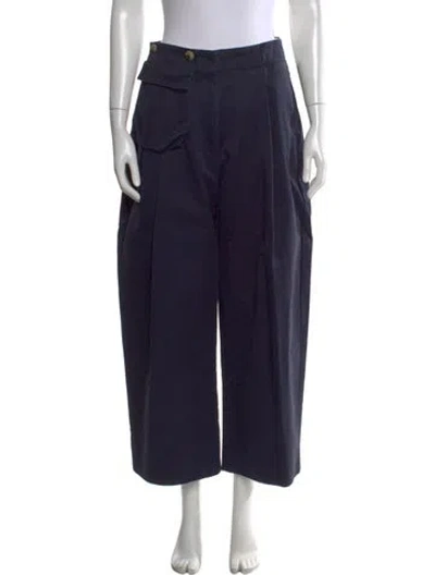 Pre-owned Studio Nicholson Wide Leg Pants In Black