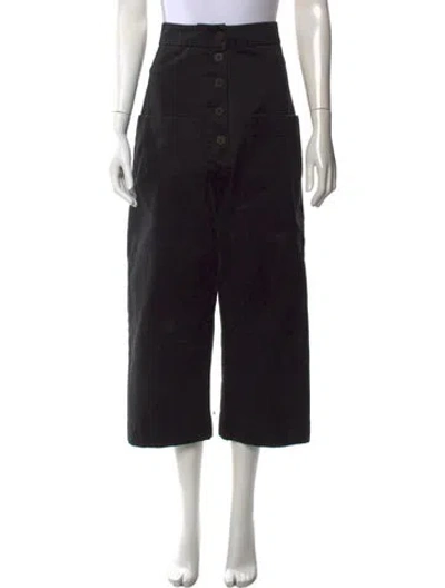 Pre-owned Studio Nicholson Wide Leg Pants In Black