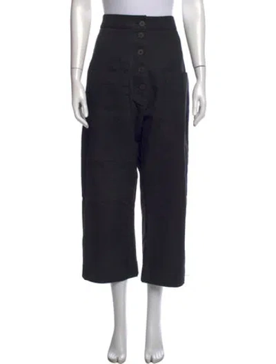 Pre-owned Studio Nicholson Wide Leg Pants In Black