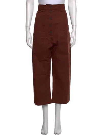 Pre-owned Studio Nicholson Wide Leg Pants In Brown