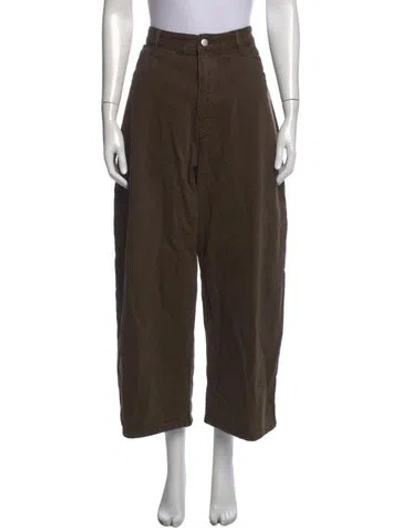 Pre-owned Studio Nicholson Wide Leg Pants In Green