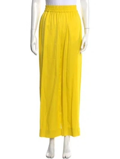 Pre-owned Studio Nicholson Wide Leg Pants In Yellow