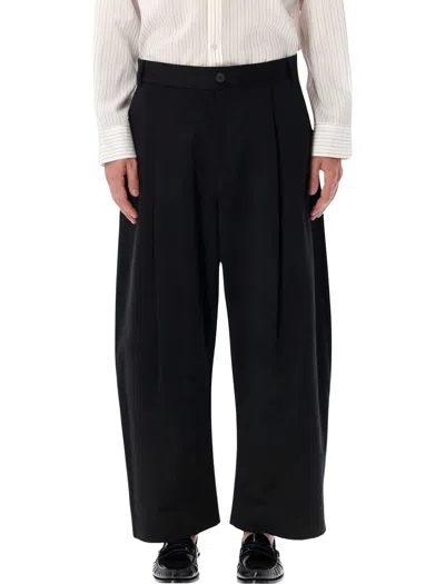 STUDIO NICHOLSON STUDIO NICHOLSON WIDE-LEG PEACHED COTTON SORTE TROUSERS