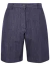 Studio Nicholson Wide Leg Shorts With Pockets And Loops