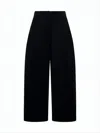 Studio Nicholson Wide Leg Cotton Trousers In Black