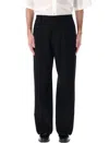 Studio Nicholson Tailored Trouser With Functional Pockets And Loops In Black