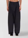 Studio Nicholson Wide Leg Trousers Pleated Front In Black