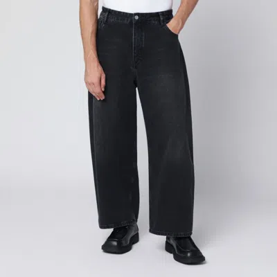 STUDIO NICHOLSON STUDIO NICHOLSON WIDE-LEG WASHED BLACK JEANS
