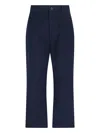 Studio Nicholson Straight Leg Trousers With Pockets And Loops In Blue