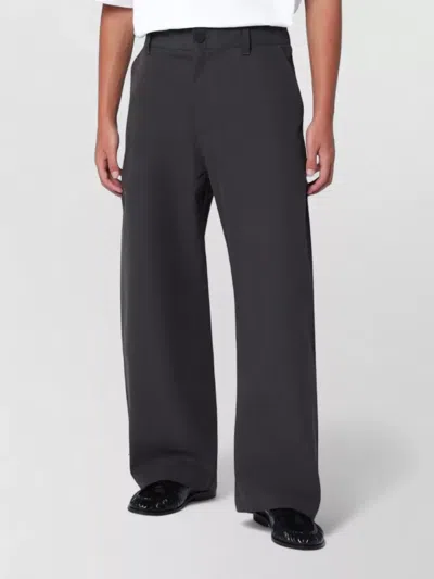Studio Nicholson Minard Brown Cotton Jeans In Black