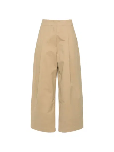 Studio Nicholson Cotton Wide-leg Trousers In Neutral