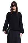 Studio Nicholson Woman Black Tops In Black