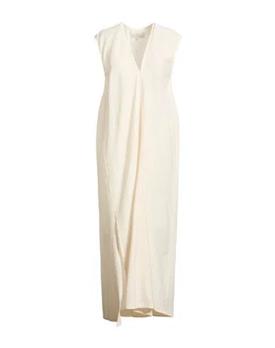 Studio Nicholson Woman Maxi Dress Ivory Size 6 Cotton, Polyester In Neutral
