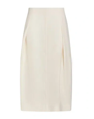Studio Nicholson Woman Midi Skirt Cream Size 4 Virgin Wool, Lyocell