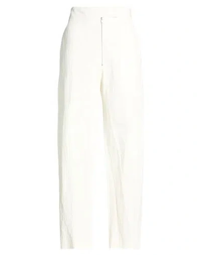 Studio Nicholson Woman Pants Ivory Size 4 Linen In White