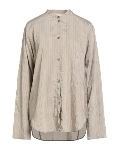 Studio Nicholson Woman Shirt Taupe Size 8 Modal, Polyamide, Cupro