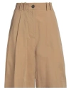 Studio Nicholson Woman Shorts & Bermuda Shorts Camel Size 3 Cotton In Beige