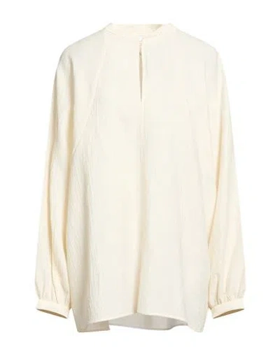 Studio Nicholson Woman Top Ivory Size 8 Cotton, Polyamide In Gray