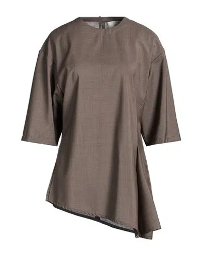 Studio Nicholson Woman Top Taupe Size 6 Virgin Wool In Brown