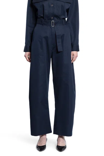 Studio Nicholson Woman  Trousers In Blue