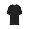 Studio Nicholson Crew Neck Short Sleeve Plain Tshirt In Black