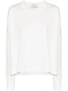 Studio Nicholson White Crewneck Long Sleeve T-shirt In White