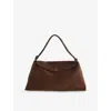 Studio Nicholson Womens Cocoa Shiboru Suede Shoulder Bag